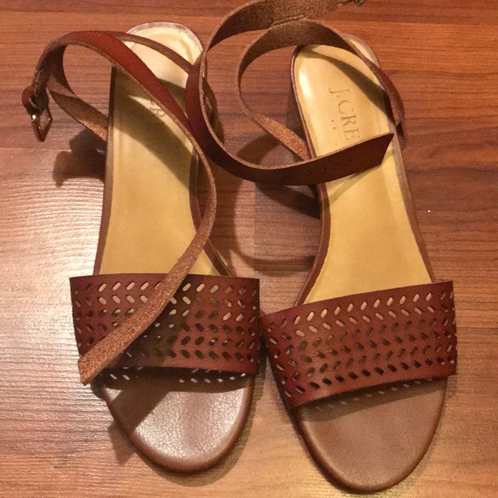 J Crew Leather Strappy sandals